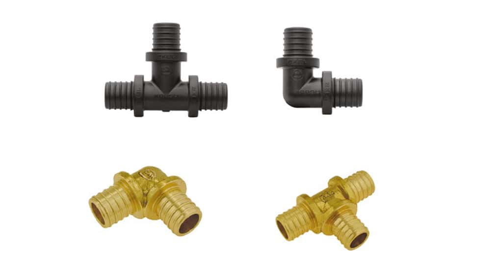 KAN-therm - Push System - Fittings made of PVDF material and brass.
